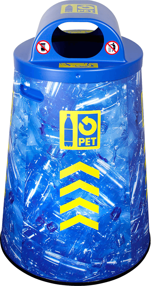 PET-Recycling Schweiz Konus Kunststoffsammelbehälter